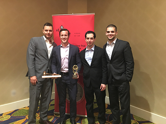 Trial Team Quarter Finalists at St John's Mock Trial Competition 2015